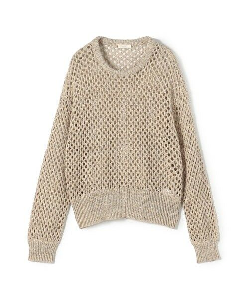 TOMORROWLAND / トゥモローランド ニット・セーター | リネンポリエステルコットンリリヤーン クルーネックプルオーバー（43 ベージュ）