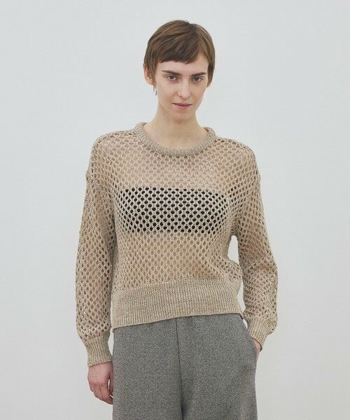 TOMORROWLAND / トゥモローランド ニット・セーター | リネンポリエステルコットンリリヤーン クルーネックプルオーバー | 詳細2