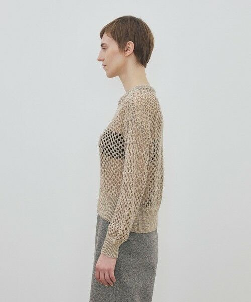 TOMORROWLAND / トゥモローランド ニット・セーター | リネンポリエステルコットンリリヤーン クルーネックプルオーバー | 詳細3