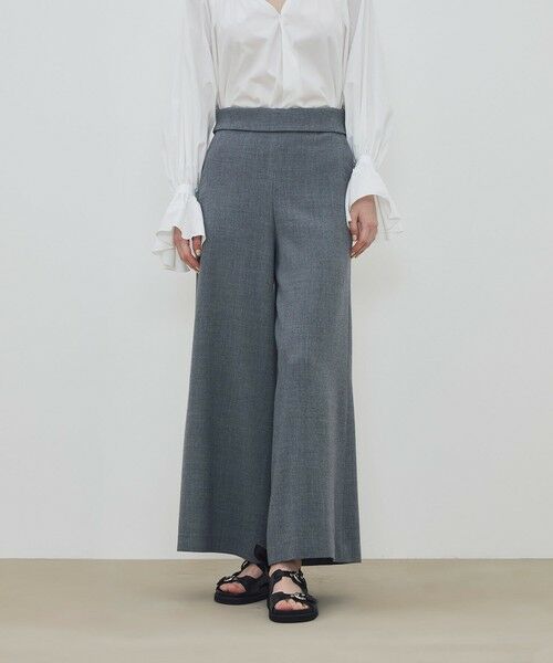 TOMORROWLAND / トゥモローランド スラックス・ドレスパンツ | ウールジョーゼット ワイドフレアパンツ | 詳細2