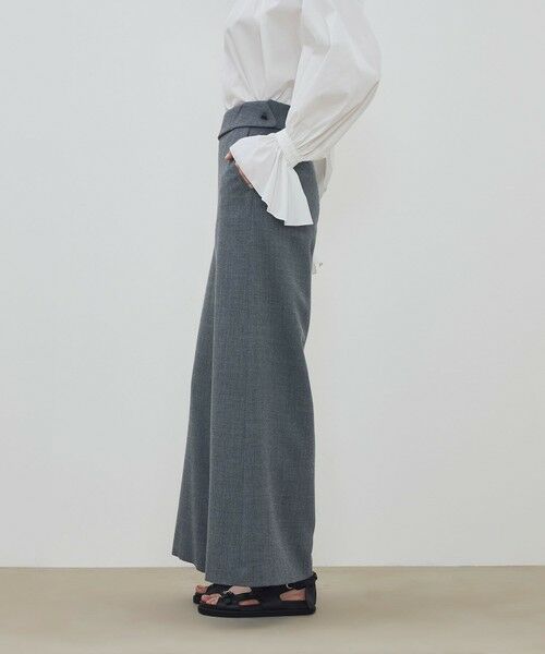 TOMORROWLAND / トゥモローランド スラックス・ドレスパンツ | ウールジョーゼット ワイドフレアパンツ | 詳細3