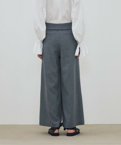 TOMORROWLAND / トゥモローランド スラックス・ドレスパンツ | ウールジョーゼット ワイドフレアパンツ | 詳細4
