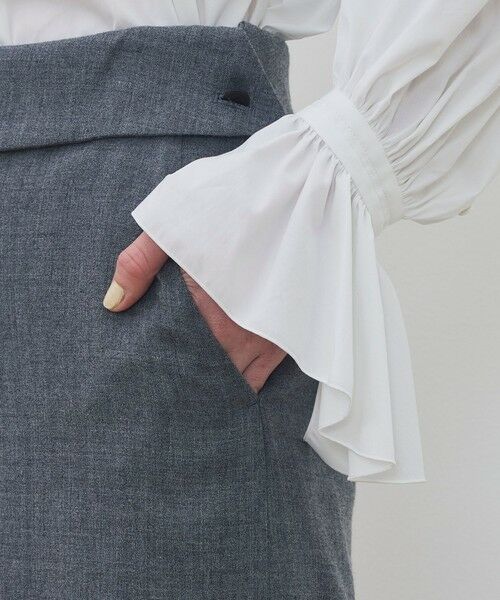 TOMORROWLAND / トゥモローランド スラックス・ドレスパンツ | ウールジョーゼット ワイドフレアパンツ | 詳細7