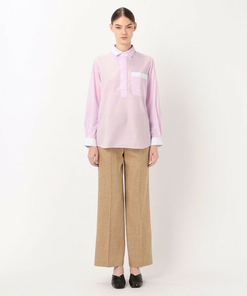 TOMORROWLAND / トゥモローランド スラックス・ドレスパンツ | リネンブレンドストライプ ワンタックパンツ | 詳細1