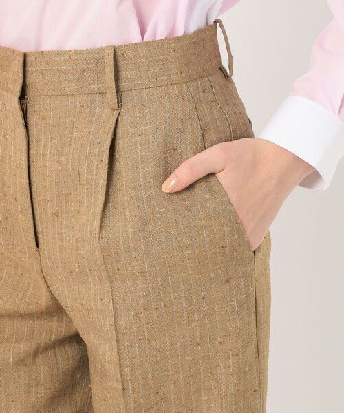 TOMORROWLAND / トゥモローランド スラックス・ドレスパンツ | リネンブレンドストライプ ワンタックパンツ | 詳細7