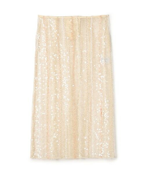 TOMORROWLAND / トゥモローランド ミニ・ひざ丈スカート | LUMINOUS FOLLIES スパンコールスカート（42 ライトベージュ系）