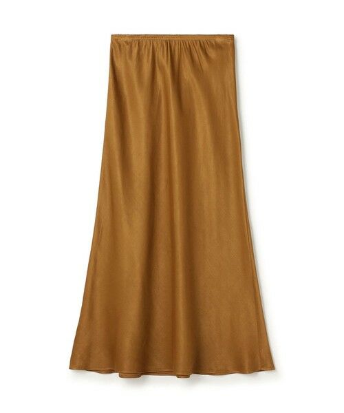 TOMORROWLAND / トゥモローランド ロング・マキシ丈スカート | 【WEB先行予約】ソフトサテン セミフレアスカート（45 キャメル）
