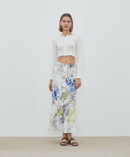 TOMORROWLAND / トゥモローランド ロング・マキシ丈スカート | 【WEB先行予約】ダプルドシェードアブストラクトプリント セミフレアスカート | 詳細1