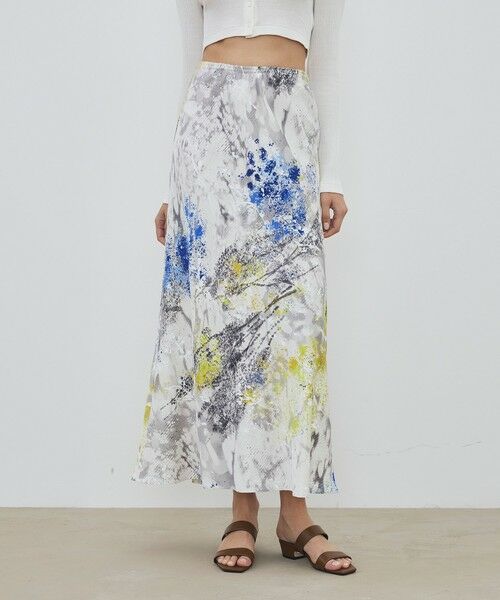 TOMORROWLAND / トゥモローランド ロング・マキシ丈スカート | 【WEB先行予約】ダプルドシェードアブストラクトプリント セミフレアスカート | 詳細2