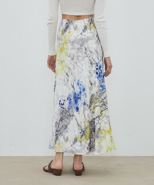 TOMORROWLAND / トゥモローランド ロング・マキシ丈スカート | 【WEB先行予約】ダプルドシェードアブストラクトプリント セミフレアスカート | 詳細4