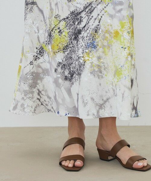 TOMORROWLAND / トゥモローランド ロング・マキシ丈スカート | 【WEB先行予約】ダプルドシェードアブストラクトプリント セミフレアスカート | 詳細7
