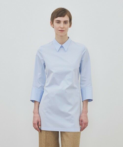 TOMORROWLAND / トゥモローランド ロング・マキシ丈ワンピース | コンパクトコットン ウィングカラーチュニックブラウス | 詳細1