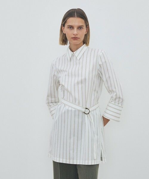 TOMORROWLAND / トゥモローランド ロング・マキシ丈ワンピース | コンパクトコットン ウィングカラーチュニックブラウス | 詳細10