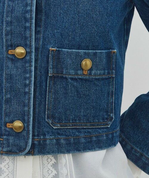 TOMORROWLAND / トゥモローランド Gジャン・デニムジャケット | ハイデンシティーデニム クルーネックコンパクトジャケット | 詳細8