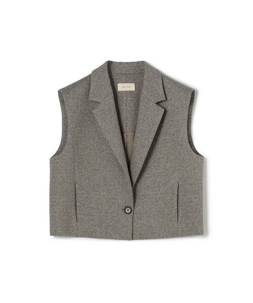 TOMORROWLAND / トゥモローランド ベスト | メランジジャージー ショートジレ（42 ライトベージュ系）