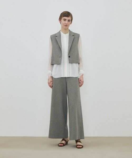 TOMORROWLAND / トゥモローランド ベスト | メランジジャージー ショートジレ | 詳細1