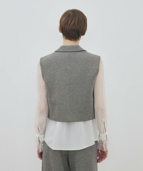 TOMORROWLAND / トゥモローランド ベスト | メランジジャージー ショートジレ | 詳細4