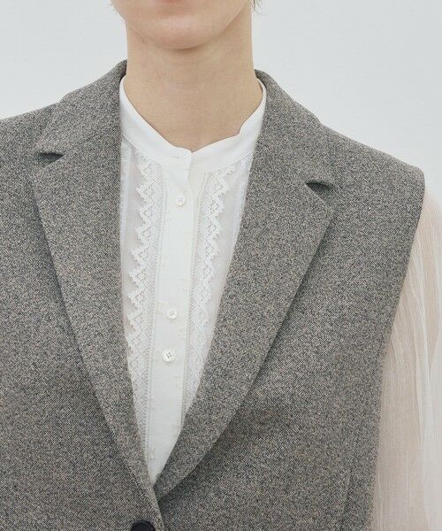 TOMORROWLAND / トゥモローランド ベスト | メランジジャージー ショートジレ | 詳細6