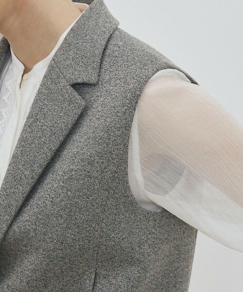 TOMORROWLAND / トゥモローランド ベスト | メランジジャージー ショートジレ | 詳細7