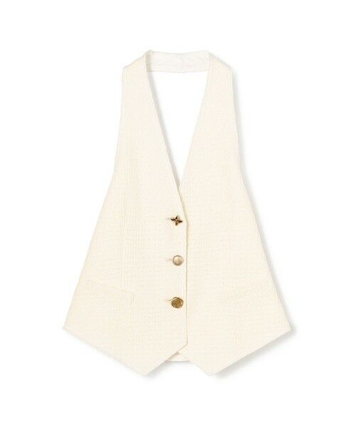 TOMORROWLAND / トゥモローランド ベスト | ペーパーコットン ファンシーベスト（11 ホワイト）