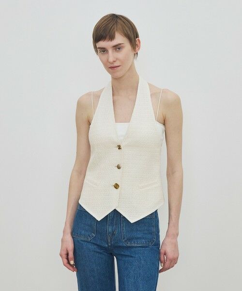 TOMORROWLAND / トゥモローランド ベスト | ペーパーコットン ファンシーベスト | 詳細2