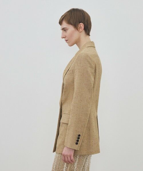 TOMORROWLAND / トゥモローランド テーラードジャケット | リネンストライプ ピークドラペル ダブルブレステッドジャケット | 詳細3