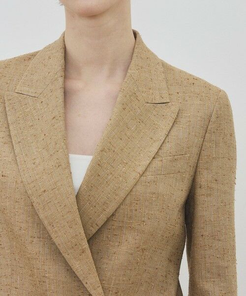 TOMORROWLAND / トゥモローランド テーラードジャケット | リネンストライプ ピークドラペル ダブルブレステッドジャケット | 詳細6