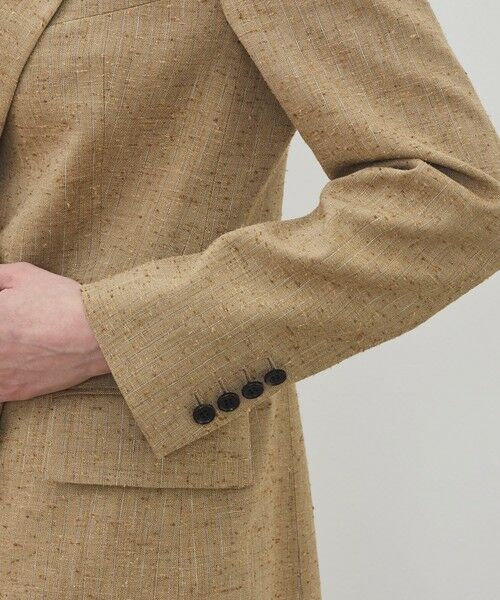 TOMORROWLAND / トゥモローランド テーラードジャケット | リネンストライプ ピークドラペル ダブルブレステッドジャケット | 詳細7