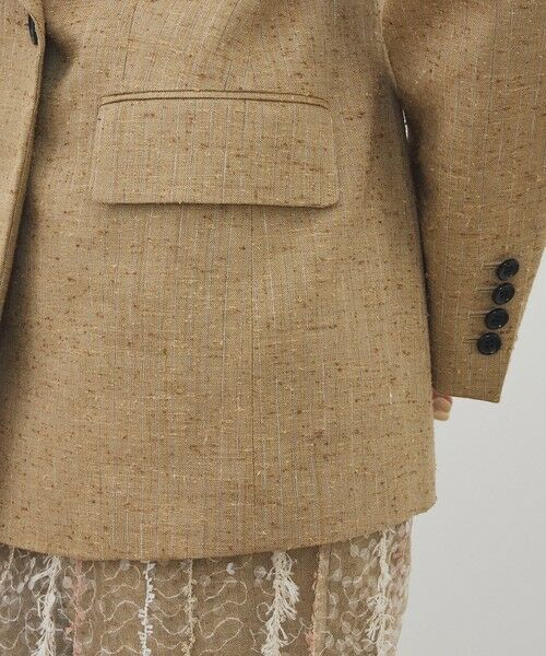 TOMORROWLAND / トゥモローランド テーラードジャケット | リネンストライプ ピークドラペル ダブルブレステッドジャケット | 詳細9