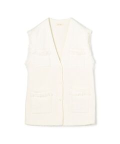 TOMORROWLAND / トゥモローランド ベスト | インレイパターン ニットジレ