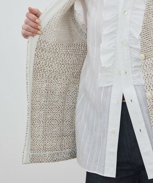TOMORROWLAND / トゥモローランド ベスト | インレイパターン ニットジレ | 詳細5
