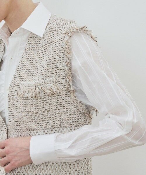 TOMORROWLAND / トゥモローランド ベスト | インレイパターン ニットジレ | 詳細7