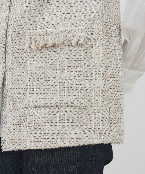 TOMORROWLAND / トゥモローランド ベスト | インレイパターン ニットジレ | 詳細9