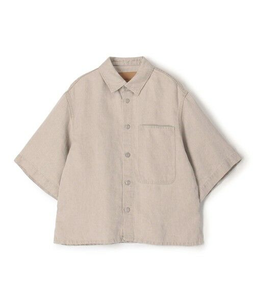 TOMORROWLAND / トゥモローランド シャツ・ブラウス | 【WEB先行予約】リネンデニム ワンポケットシャツ（41 ライトベージュ）