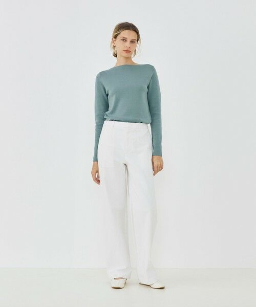 TOMORROWLAND / トゥモローランド ニット・セーター | シーアイランドコットン ボートネックプルオーバー | 詳細1