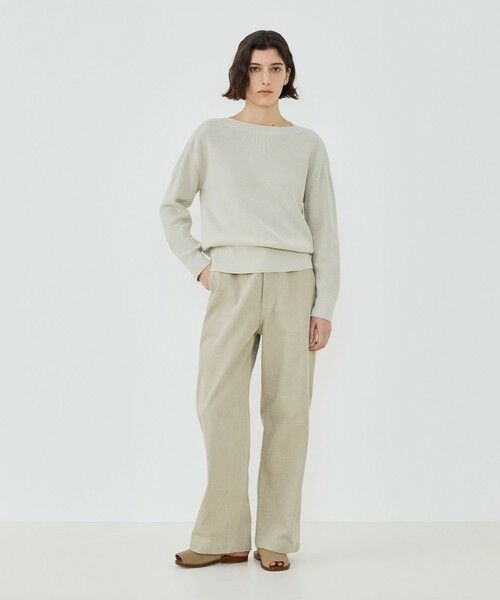 TOMORROWLAND / トゥモローランド ニット・セーター | フィッシャーマンズリブ ボートネックプルオーバー | 詳細1