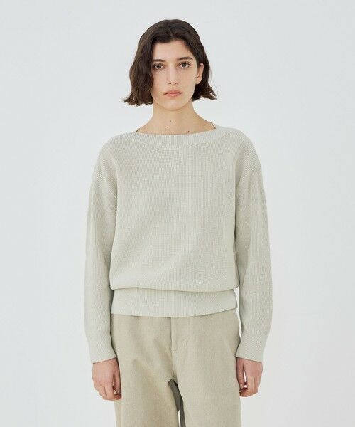 TOMORROWLAND / トゥモローランド ニット・セーター | フィッシャーマンズリブ ボートネックプルオーバー | 詳細2