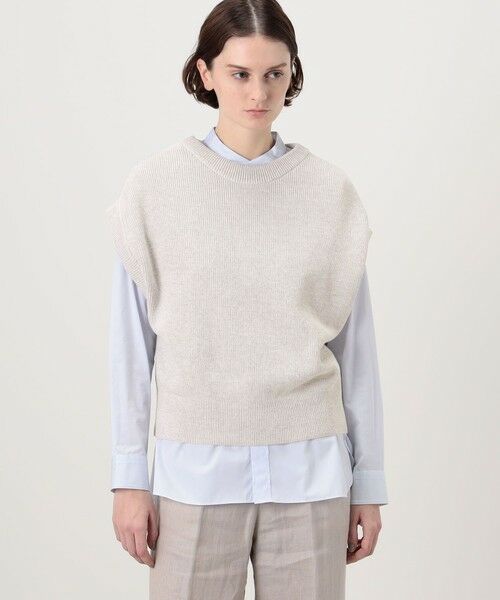 TOMORROWLAND / トゥモローランド ベスト | フィッシャーマンズリブ クルーネックベスト | 詳細3