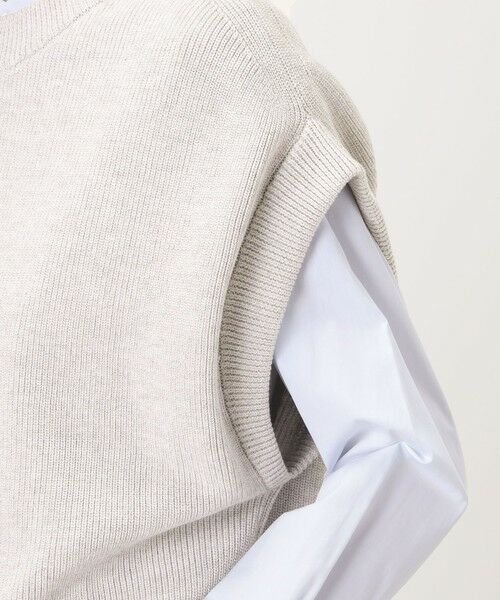 TOMORROWLAND / トゥモローランド ベスト | フィッシャーマンズリブ クルーネックベスト | 詳細8