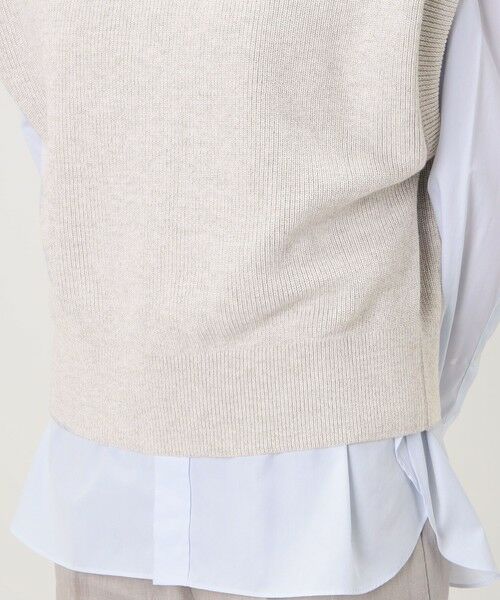 TOMORROWLAND / トゥモローランド ベスト | フィッシャーマンズリブ クルーネックベスト | 詳細9