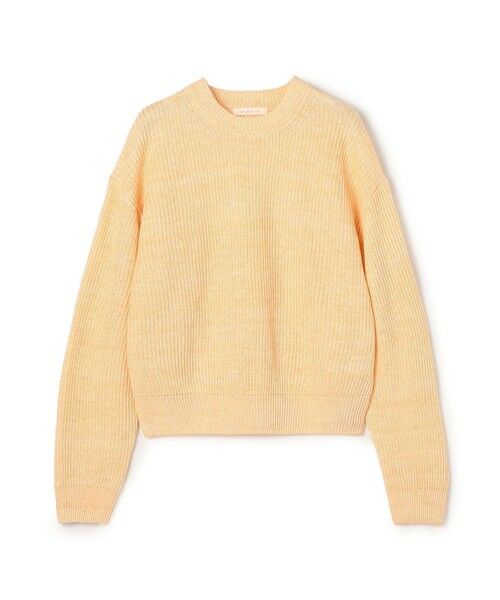 TOMORROWLAND / トゥモローランド ニット・セーター | リネンフィッシャーマンズリブ クルーネックプルオーバー（23 イエロー）