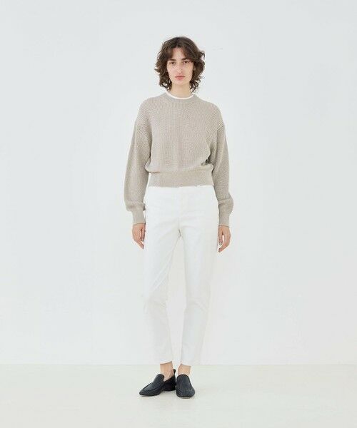 TOMORROWLAND / トゥモローランド ニット・セーター | リネンフィッシャーマンズリブ クルーネックプルオーバー | 詳細1