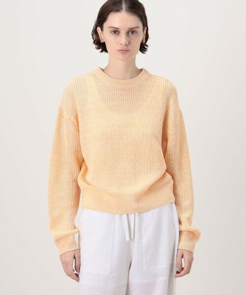 TOMORROWLAND / トゥモローランド ニット・セーター | リネンフィッシャーマンズリブ クルーネックプルオーバー | 詳細3