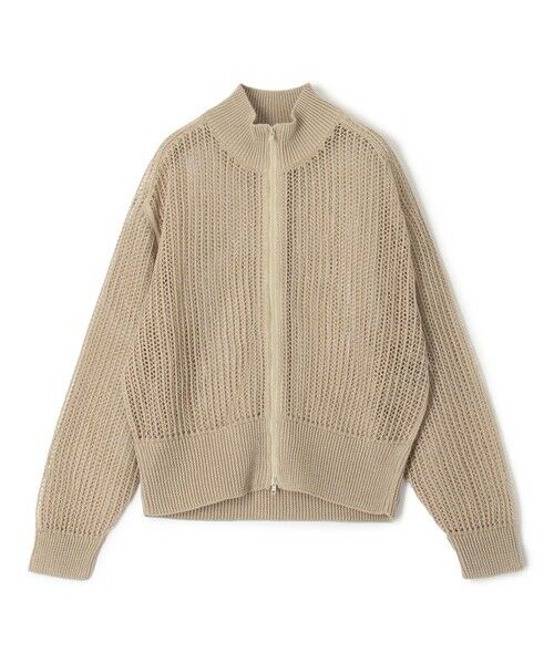 TOMORROWLAND / トゥモローランド カーディガン・ボレロ | オープンワークコットン ジップアップカーディガン（43 ベージュ）