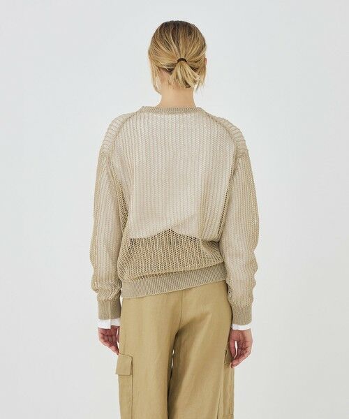 TOMORROWLAND / トゥモローランド ニット・セーター | オープンワークコットン クルーネックプルオーバー | 詳細4