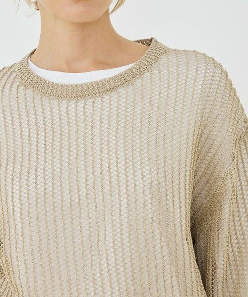 TOMORROWLAND / トゥモローランド ニット・セーター | オープンワークコットン クルーネックプルオーバー | 詳細5