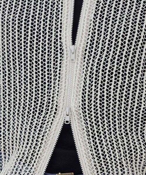 TOMORROWLAND / トゥモローランド カーディガン・ボレロ | パイエットオープンワーク ジップアップカーディガン | 詳細8