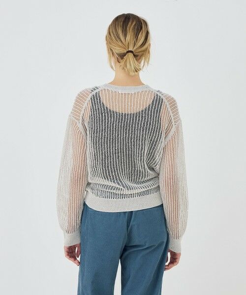 TOMORROWLAND / トゥモローランド ニット・セーター | パイエットオープンワーク クルーネックプルオーバー | 詳細4