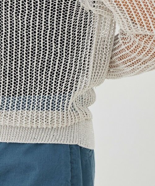 TOMORROWLAND / トゥモローランド ニット・セーター | パイエットオープンワーク クルーネックプルオーバー | 詳細7