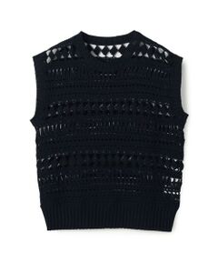 TOMORROWLAND / トゥモローランド ニット・セーター | 【WEB先行予約】コットンクロシェ ノースリーブプルオーバー